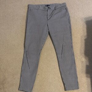 GAP Black and White Patterned Pants